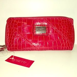 NWT Rosetti Red Faux Snakeskin Wallet